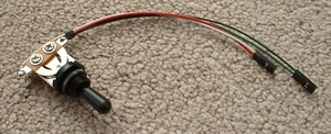 SOLDERLESS Wiring BLACK 3-WAY TOGGLE SWITCH for emg PU Guitar quick connect - Picture 1 of 1