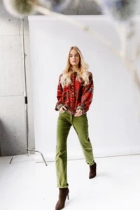 Jacke Cardigan Ivko jacket green red Floral grün rot Blumen geblümt 222521 - Picture 1 of 5