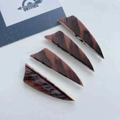 50 Pcs 2Inch Ink Painting Shield Arrow Feathers Fletches RW - Image 1 of 4