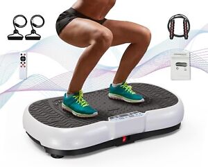 Vibration Plate Exercise Machine 10 Modes Whole Body Workout Loop Bands Jump Rop