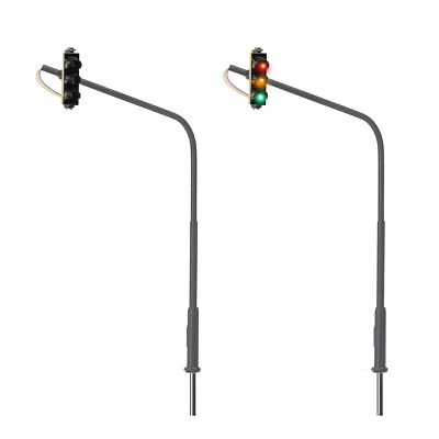2 Stück Spur N 1:160 Rechts Verkehrsampel Signal Modell LEDs Lampe Leuchte - Bild 1 von 4
