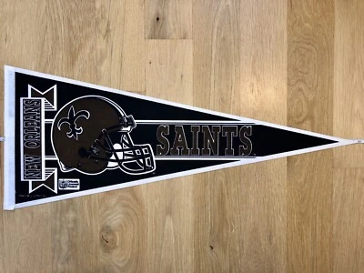 New Orleans Saints NFL Football Vintage Felt Pennant, 12" x 30" - Image 1 of 3