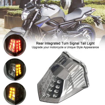 Señales de giro de luz trasera LED integradas para Yamaha XJ6 FZ6R Diversion 600 09-17 Foto 1 de 4