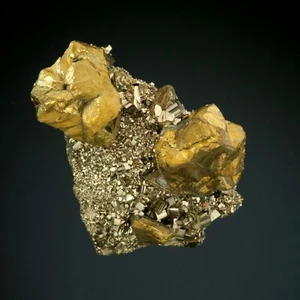 Chalcopyrite on Pyrite Huanzala Mine, Huanuco Department, Peru 0900-0554 - Picture 1 of 5