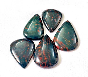 Natural Designer Bloodstone Pear Cabochon Lot For Jewelry Making Gemstone 295Cts - Picture 1 of 5