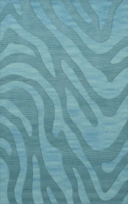 Blue Swirls Lines Stripes Transitional Area Rug Animal Print DV2 - Image 1 of 2