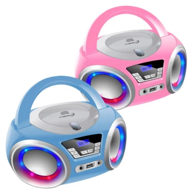 CYBERLUX CD-Player Boombox CD-Radio Tragbares Kinder Radio Kompaktanlage in 2 Farben