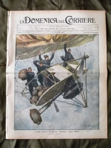 La Domenica del Corriere 3 Ottobre 1909 Dirigibile Salvataggio Genova Ufficiali - Picture 1 of 1