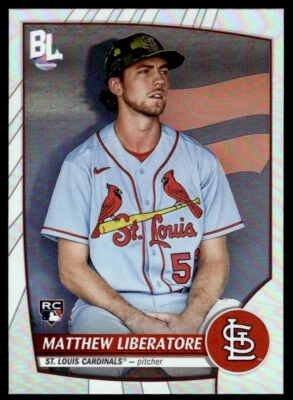 2023 Topps Big League SILVER FOIL Matthew Liberatore Rookie St. Louis R47 - Image 1 of 2
