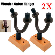 2 PCS Guitar Hangers Wall Mount Wooden Adjustable Arm Instrument Display Holder