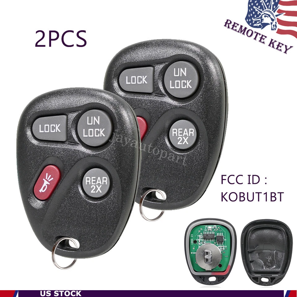 2 适用于 1998 1999 年 2000 年雪佛兰 Blazer 遥控无钥匙进入钥匙链 KOBUT1BT — 第 1/4 张图片