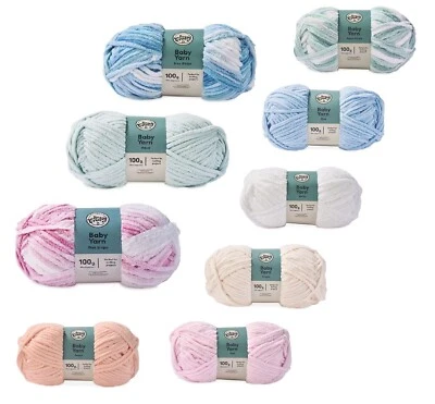 ALDI SO CRAFTY So Crafty Baby Knitting & Crochet Yarn 100g Skein Ball NEW
