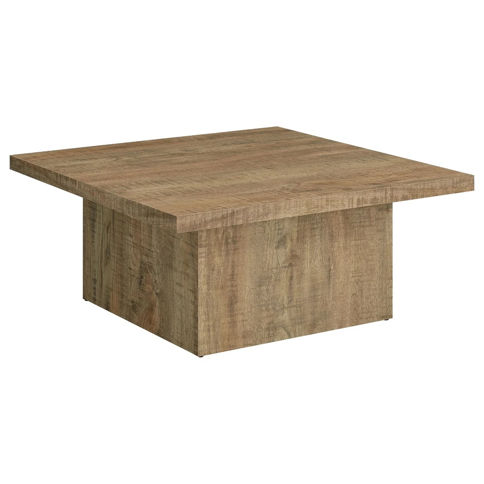 Mesa de centro cuadrada de cóctel Coaster Devar 35 pulgadas mango marrón madera grano 708068 Foto 1 de 4
