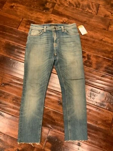 Nudie Jeans Men's "Pipe Led" Sand Wash Skinny Jeans w/ Raw Hems, Size 29 - Picture 1 of 8