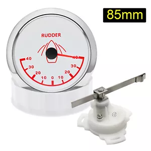 85mm Waterproof Marine Boat Rudder Angle Indicator Gauge With Sensor 0-190ohms - Picture 1 of 15