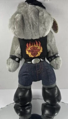 "Perro de peluche Harley Davidson Play By Play de colección 11"" de alto excelente estado" Foto 1 de 4