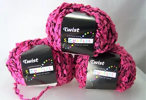 S Charles TWIST Mezcla de Algodón Hilo Rosa Caliente Lavable 3 Bolas Hecho en Italia - Imagen 1 de 4