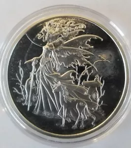 Colección Amy Brown 1 oz .999 plata Proof Red Queen w / hada Dusk & unicornio - Imagen 1 de 6