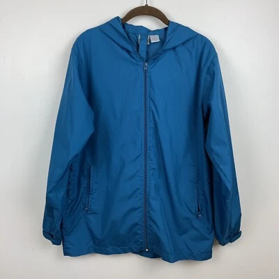 prospirit Hombre Pequeño Azul Cortavientos Cremallera Chaqueta Espalda Cincha Foto 1 de 3