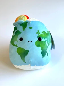 Squishmallow Kellytoy Roman Earth Day with Hat EARTH DAY GIFT 7.5" NWT - Picture 1 of 6