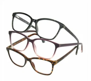 Design Optics by Foster Grant Kiersey Plastic Square Reading Glasses, 3-pk,+2.50 - Picture 1 of 6