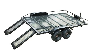 SCALE TRAILER mit Auffahrrampen und Beleuchtung 1:10  CRAWLER AMEWI 22197 - Bild 1 von 4