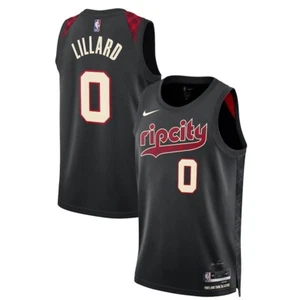 NIKE $120 DAMIAN LILLARD Portland RIP CITY Swingman City Edition Jersey black 48 - Picture 1 of 3