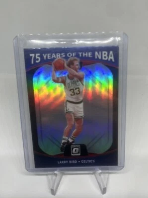 2021-22 Optic Larry Bird 75 Years Of The NBA Silver Prizm Refractor SP Celtics - Image 1 of 2