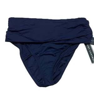 La Blanca Island Goddess Mid-Waist Sash Band Bikini Bottom Swim Indigo Blue $61 - Picture 1 of 5