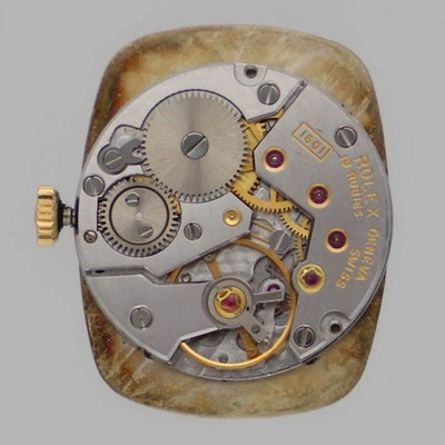 ROLEX Cellini Movement Cal.1600 Manual Winding with Dial Gold Rectangle Auth - Image 1 of 3