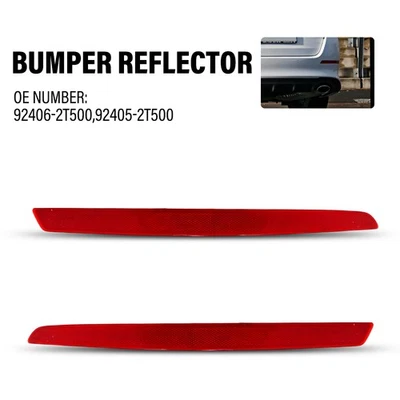 Pair Driver & Passenger Rear Bumper Reflector Red Fits For 2014-2015 Kia Optima - Image 1 of 4
