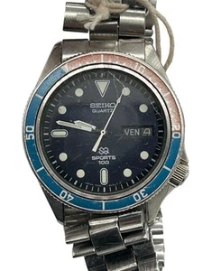 Vintage Seiko Quartz Sports 100 Day Date Uhr - 7546-6040 - Pepsi Lünette - Bild 1 von 5