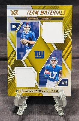2022 Panini XR DANIEL JONES / ROBINSON Gold Team Materials Dual Patch #09/10 - Image 1 of 2