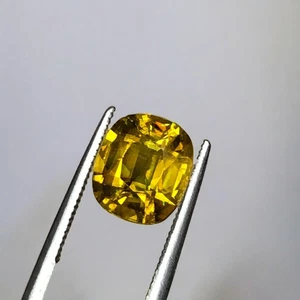 Natural Sphene Titanite Cushion Cut Loose Gemstone - 2.05CT Stone For Ring - Picture 1 of 7