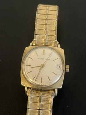 Vintage Girard Perregaux Relógio Masculino Folheado a Ouro 10K Peças Ou Restauração - Imagem 1 de 4