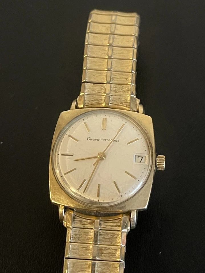 复古 Girard Perregaux 男式 10K 镀金手表零件或修复 — 第 1/4 张图片