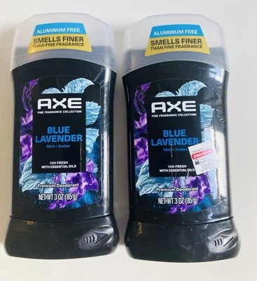 Desodorante para hombres colección de fragancias finas 2 hachas azul lavanda 3 oz cada uno Foto 1 de 4