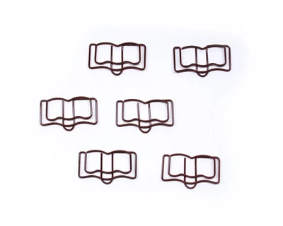 100 Count Brown Bible Shaped Paper Clips Book Church Cute Religious Gifts Cute - Image 1 of 4