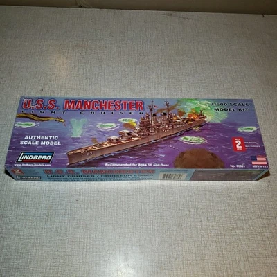 Lindberg U.S.S. Manchester Light Cruiser Model Kit 1:600 Scale No. 70861 - Image 1 of 4