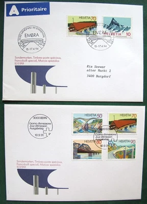 Switzerland - Courvoisier 1991 & 94 - FDC Cover - Image 1 of 2