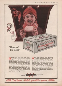 1919 Vintage WILSON Brand Oleomargarine Spread Dairy Print Ad - Bild 1 von 1
