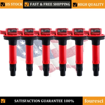 Set of 6 Ignition Coils For Ford Lincoln Mazda 3.7L 3.5L V6 UF553 DG520 3.5L V6 - Image 1 of 4