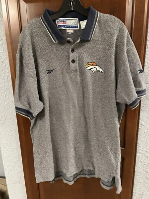 Camisa Polo Denver Broncos De Colección NFL Pro Line Para Hombres X-Grande Bordada Reebok Foto 1 de 4