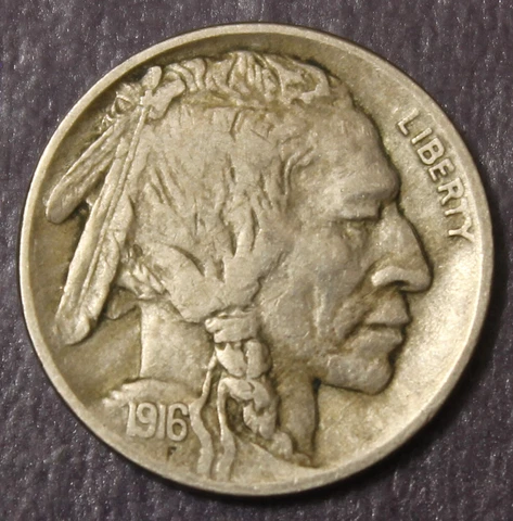 1916 Buffalo Nickel Choice VF XF.......................Lot 127 Cover