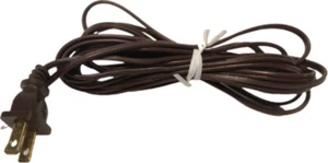 12' Brown Lamp Cord Polarized Tinned Ends 18/2 SPT-1 Replacement Lamp Part UL - Picture 1 of 6