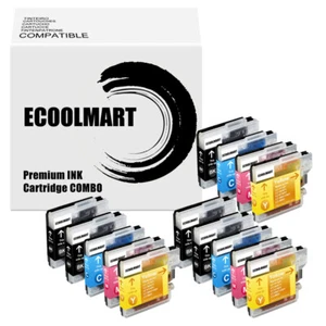 Paquete de 14 cartuchos de tinta para Brother LC61 DCP-385C DCP-395CN 585CW MFC-795CW J265w - Imagen 1 de 7