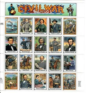 US Sc 2975a-t  Civil War 1861-65 Between the States; Gettysburg, Shiloh, Lincoln - Picture 1 of 4
