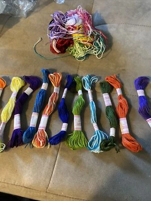 Embroidery Knitting Thread 8.75 yards Each Multiple Colored Cotton Yarn Thread  - Image 1 of 3