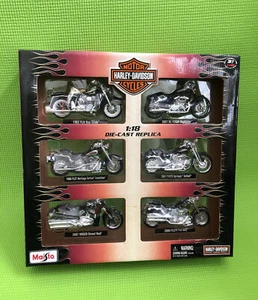 Seltene neue 2007 MAISTO 1:18 DIE CAST HARLEY DAVIDSON SIX PACK MOTORRÄDER - Bild 1 von 5