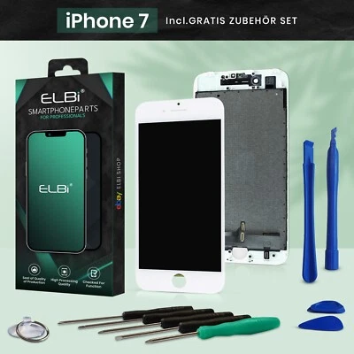 Display LCD für iPhone 7 mit RETINA Glas Scheibe Komplett Front WEISS WHITE ELBI